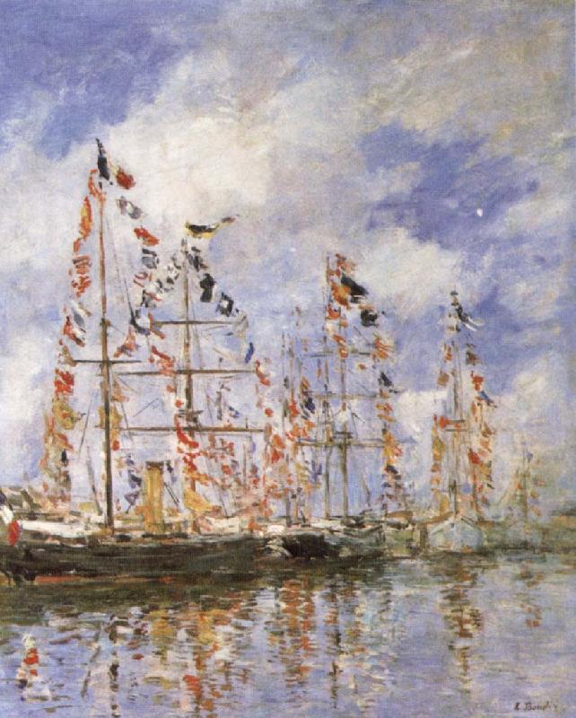 Eugene Boudin Sailing Ships at Deauville China oil painting art